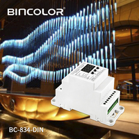 BC-834-DIN Led DMX 512 Décodeur DC 4CH Relais DMX 12 Décodeur Din Rail Led Contrôleur