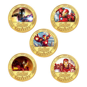 Monedas Conmemorativas Metálicas con Temática de Películas de Marvel Americanas, Monedas Doradas de Iron Man, Colección de Regalos - Product Image 1