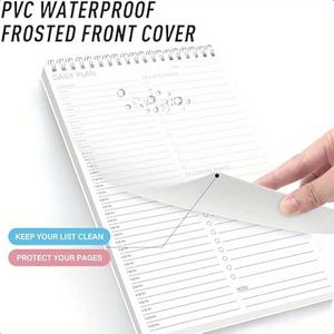 Bloc-notes double face 6.5 "x 9.8" non daté pour planificateur <span class=keywords><strong>horaire</strong></span> de 52 semaines, papier épais de 100 g/m² avec objectifs quotidiens - Product Image 4