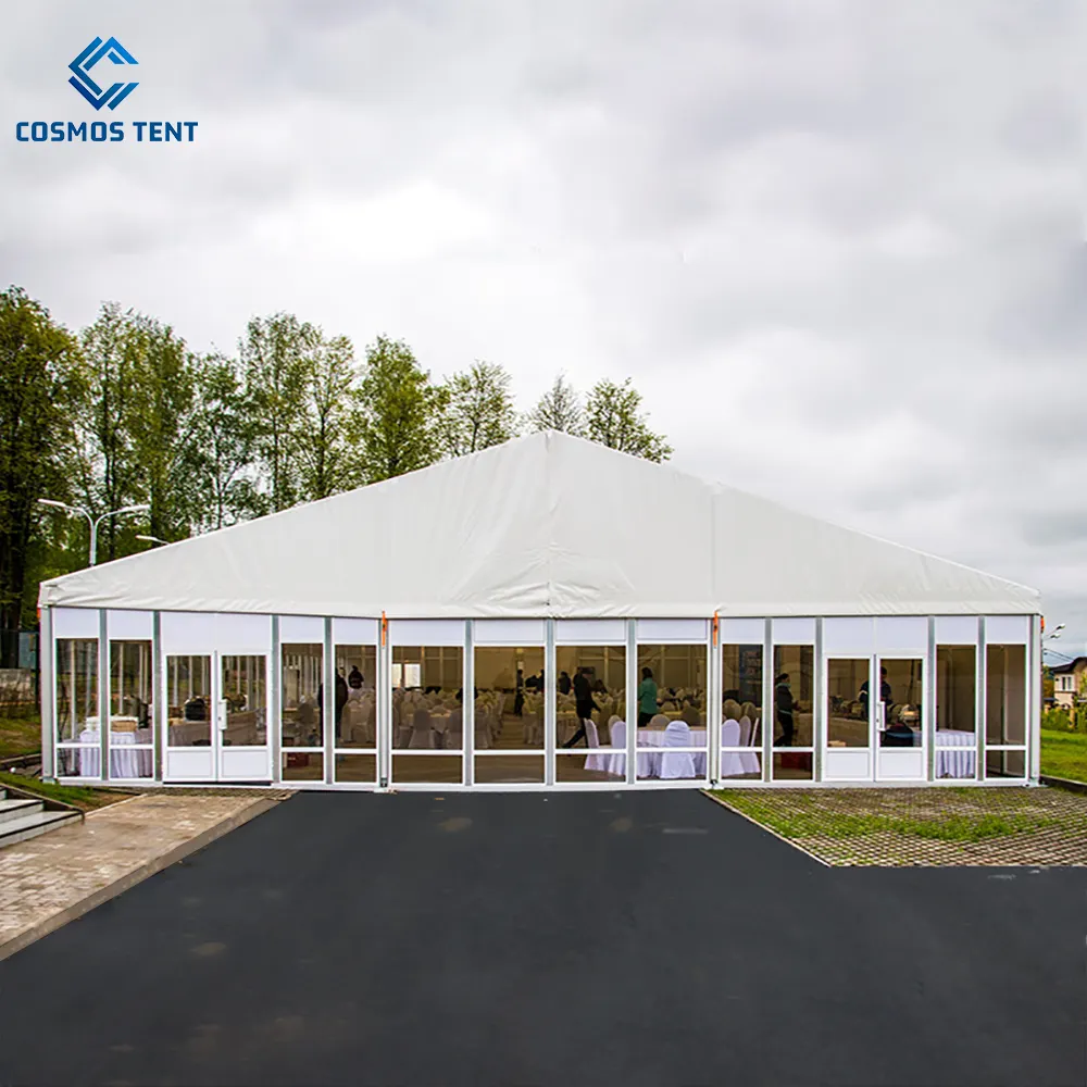 Aluminum Frame 20m X 30m Outdoor Wedding Marquee Tent for Events Party For 500 People Glass Wall Tent