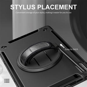 Étui robuste pour <span class=keywords><strong>tablette</strong></span> <span class=keywords><strong>Lenovo</strong></span> <span class=keywords><strong>P11</strong></span> Gen2 11 pouces TB350 avec support rotatif à 360°, absorption des chocs en TPU + PC et sangle d'épaule - Product Image 2