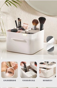Colorful Medium 2024 Eco-Friendly Modern Desktop Cosmetic Plastic <b>Storage</b> <b>Box</b> <b>Drawer</b> Injection-Molded Rectangle 28.5x17.5x12.5cm - Product Image 2