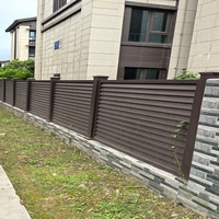 Clôture en aluminium de style moderne, traitée thermiquement, écologique et durable pour usage résidentiel et commercial