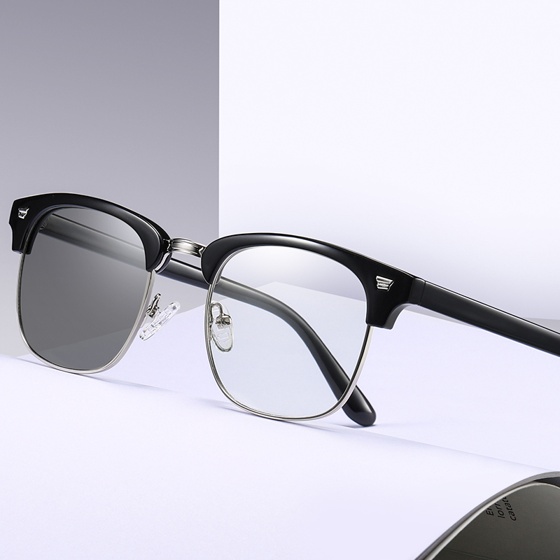 2022 Custom high quality popular product anti blue light discoloration dual-purpose fashion functional glasses