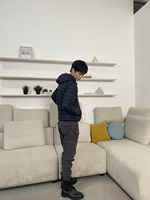 Vêtement de travail d'extérieur pour hommes, personnalisé avec logo, léger, chaud, compressible, grande taille, rembourré, à fermeture éclair, motif à carreaux, style Racer, pour l'automne, vente en gros