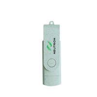 Grosir Disk USB Tipe C bahan kayu sedotan gandum ramah lingkungan hadiah perusahaan antarmuka 2.0 USB dengan prioritas