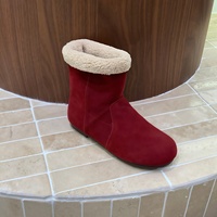 Sepatu Bot Wanita, Sepatu Bot Suede Datar, Sepatu Bot Vintage Korea, Sepatu Bot Pendek Warna Solid, Sepatu Bot Pendek Kasual Wanita Musim Panas.