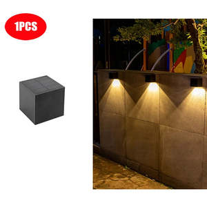 Pour la décoration murale de jardin carrée de haute visibilité de lampe murale extérieure solaire de LED énumérée par UL pour l'éclairage de jardin - Product Image 1