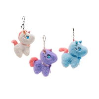 Porte-clés licorne en peluche doux et petit, vente en gros de mini jouets licorne en peluche