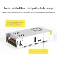 Anpa 90V-240V Entrée 30A Sortie unique 12V 85% Efficacité 50-60Hz LED Transformateur d'éclairage CCTV Alimentation à découpage