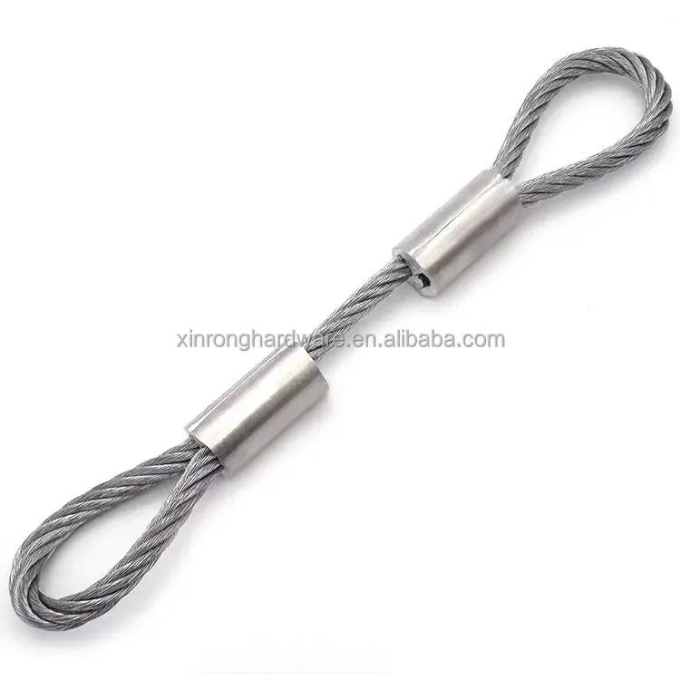 Factory Direct Sale High Strength Pe Coated Galvanized Steel Wire Rope Assembly With Both Sides Loop