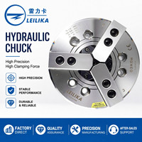 LEILIKA Mandrin hydraulique à 3 mors de haute précision pour tour, corps en acier de 8 pouces, pour machine de fraisage CNC avec trou traversant de 52 mm