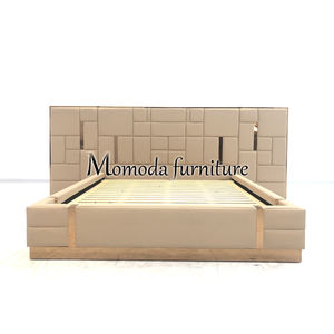 Vendita calda <span class=keywords><strong>letto</strong></span> di lusso testiera camera da <span class=keywords><strong>letto</strong></span> set super twin double king size <span class=keywords><strong>oro</strong></span> acciaio inossidabile pelle personalizzato moderno morbido <span class=keywords><strong>letto</strong></span> - Product Image 6