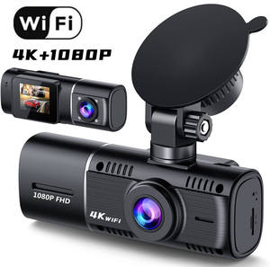 Enregistreur vidéo de conduite pour voiture, double objectif haute définition 1,5 pouce 4K+1080P+WiFi, vision nocturne GPS - Product Image 2