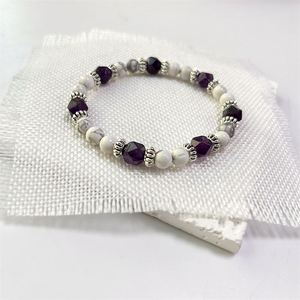 Bracelet en pierre naturelle avec perles de verre colorées, stimulant la confiance, politique de tarification échelonnée experte, codage standardisé - Product Image 3