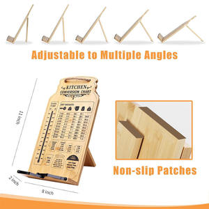 <span class=keywords><strong>Support</strong></span> <span class=keywords><strong>de</strong></span> <span class=keywords><strong>livre</strong></span> <span class=keywords><strong>de</strong></span> recettes pliable en bambou avec conversion des mesures, <span class=keywords><strong>support</strong></span> <span class=keywords><strong>de</strong></span> comptoir <span class=keywords><strong>de</strong></span> <span class=keywords><strong>cuisine</strong></span> et porte-recettes <span class=keywords><strong>suspendu</strong></span> - Product Image 6