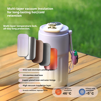 Bouteille d'eau isotherme en acier inoxydable avec affichage LED de la température, tasse à café, garde au froid et au chaud, mug thermique, gourde de voyage sous vide