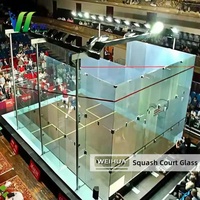 Terrain de padel panoramique en verre trempé à prix abordable pour éclairage extérieur industriel 2x3m haute résistance