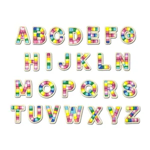 Factory Hot Sale 3D Rainbow Felt Self-Adhesive Letter Embroidery Patch Embroidery Letter