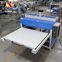 Imprimante à plat pneumatique à double station grand format 100x120 avec contrôleur à écran tactile 220V pour t-shirts et casquettes