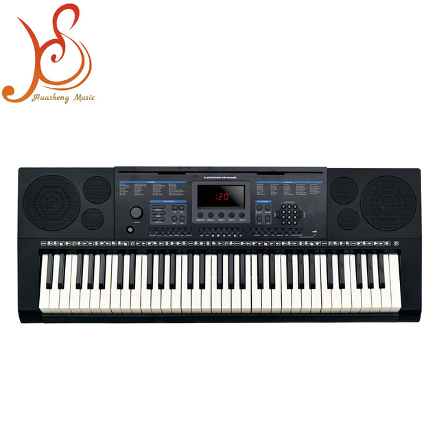 HUASHENG 61 Key Electronic Keyboard,300 Timbres 300 Rhythms LED Display USB MP3 Player
