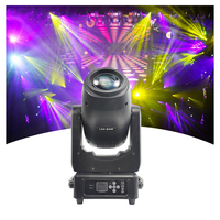 Projecteur LED 3-en-1 300W Beam Spot Wash à tête mobile, contrôle DMX512, Ra95 CRI 6000K Lumière du jour, dimmable, en aluminium et plastique pour scène