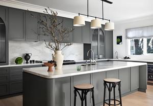 ตู้ไม้เนื้อแข็งทรงสูงเฟอร์นิเจอร์ห้องนั่งเล่นตู้ครัวดีไซน์ทันสมัย - Product Image 5