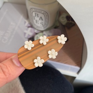 Nueva Horquilla de Acetato con Perlas y Flores Pequeñas Tridimensionales, Diseño de Gota de Agua, para Flequillo y <span class=keywords><strong>Cabello</strong></span> Rebelde, Colección Primavera Viento Dulce - Product Image 4