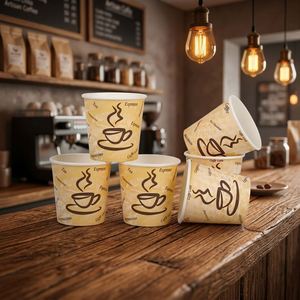 Customizable Single Wall Coffee Paper <b>Cups</b> <b>Disposable</b> Eco-friendly Waterproof Drink Paper <b>Cups</b> - Product Image 2