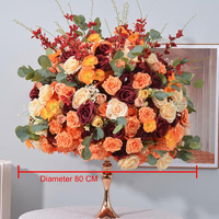 Chemin de table de mariage personnalisé en soie, arche de fleurs artificielles avec longueur flexible et petites fleurs décoratives