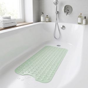 Tapis de douche antidérapant en PVC pour salle de bain et toilettes, long 40 x 100 cm, avec ventouses, couleur personnalisable - Product Image 1