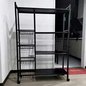Étagère de rangement moderne <span class=keywords><strong>pour</strong></span> micro-ondes, multi-niveaux, au sol, <span class=keywords><strong>pour</strong></span> cuisine, avec design peint, <span class=keywords><strong>pour</strong></span> le rangement des aliments - Product Image 3