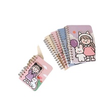 Nouveau carnet de notes portable A6 2026 avec couverture en tissu, en cuir PU, reliure cousue et porte-stylo