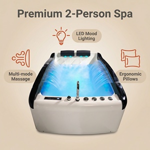 Spa Intérieur de Luxe en Acrylique de 1,9 m en Gros d'Usine avec Cascade, Bain à Remous, Jupe Latérale en Verre et Massage à Bulles d'Air - Product Image 2