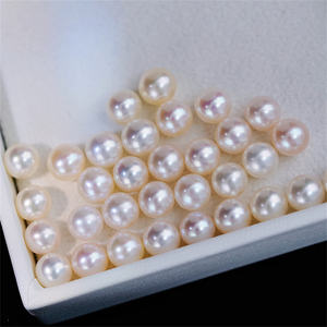 ไข่มุกน้ำจืดไข่มุกธรรมชาติสีขาวผิวเรียบ7-7.5มม. การทำเครื่องประดับแวววาวที่แข็งแกร่ง - Product Image 4
