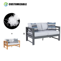 MEISEN Moderne Outdoor HDPE-Sofa Terrassenmöbel für Balkon, Wasserfest und UV-Beständig, Hotel- und Gästehaus-Garten-Lounge-Stuhl