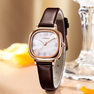 Reloj de pulsera cuadrado de lujo con esfera artística de nácar para mujer - Product Image 5