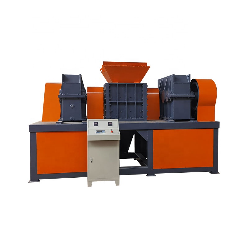 Машина для измельчения металла и пластика с двойным валом