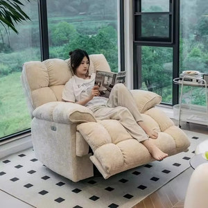 Новое велюровое кресло-реклайнер с регулируемой спинкой, обеденный стул в скандинавском стиле с акцентами из микрофибры для гостиной - Product Image 4