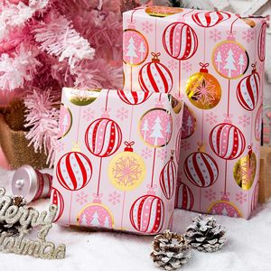 Pink Christmas <b>Wrapping</b> <b>Paper</b> Roll 46.8 Sq Ft Metallic Foil Ornament Design Gift Craft Eco Friendly - Product Image 5