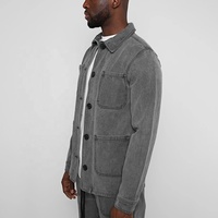 Ensemble assorti pour homme : Veste en jean délavé style OEM et pantalon ample en denim, idéal pour le printemps et l'été