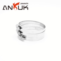 ANRUK Collier de serrage américain en acier inoxydable galvanisé SS304 réglable 44mm-66mm pour tuyaux d'équipement d'extraction chimique