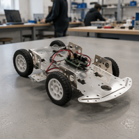 Châssis en tôle pliée sur mesure avec bord plié et support intégré pour projet de robot de navigation autonome