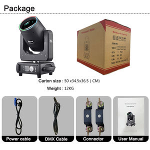 Nuovo 295w Super fascio affilato testa mobile tripla prisma King Spot DMX512 fascio luce con cerchio RGB - Product Image 6