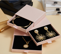 Boîte à bijoux, boîte d'emballage, collier, boucles d'oreilles, boîte de rangement à tiroirs