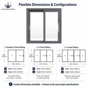 Portes coulissantes modernes <span class=keywords><strong>en</strong></span> <span class=keywords><strong>aluminium</strong></span> robustes sur mesure, double vitrage, verre trempé, pour cuisine, supermarché, intérieur, jardin - Product Image 5