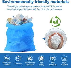 ถุงหิ้วแบบเสื้อยืดขนาดใหญ่พิเศษ ย่อยสลายได้ ผลิตจากพลาสติก PE สำหรับใส่ของชำ ใช้ซ้ำได้ พร้อมโลโก้สั่งทำ หนา ทนทาน - Product Image 4