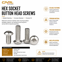 Sekrup Mesin Kepala Bulat Hexagon Socket Hex Drive Stainless Steel ISO7380 ISO 7380 Cup Allen M3 M4 M5 M6 M8 M10 M12
