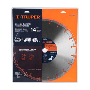 Truper DID-3140C 14X2.8mm lama diamantata ad alta frequenza in acciaio saldato per il taglio a umido del mattone metalli in lega lucidata - Product Image 1