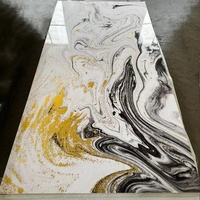 Meilleures ventes : Revêtement mural moderne en PVC 3D effet marbre brillant, laminé UV, étanche et ignifuge, 2mm/3mm, pour usage domestique